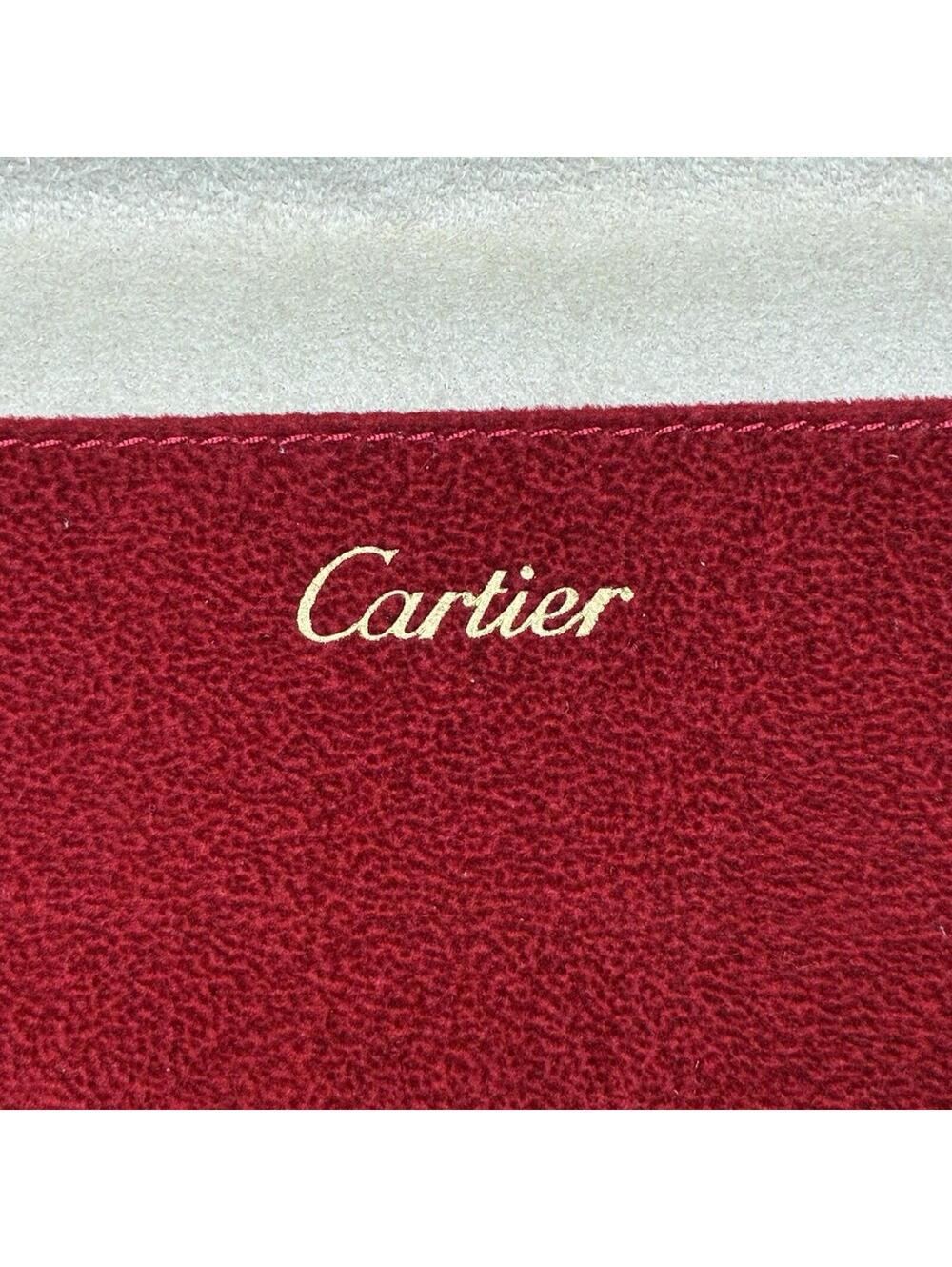 Vintage Cartier Red Velvet Travel Pouch Snap Closure Small 5x4.5" - Picture 5 of 10